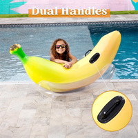 Marazual Kommerzielles Gelbes Bananen-Schlauchboot für Outdoor-Schwimmbäder, Schwimmende Wasserpark-Anlage aus Kunststoff