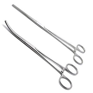 Fórceps de arteria Rochester Pean más vendidos, 18cm, instrumentos quirúrgicos de mandíbula dentada recta y curvada, fórceps reutilizables hemostáticos - Product Image 1