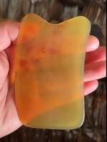 Outil de massage Gua Sha en corne de buffle 100% naturel pour la thérapie par le massage, pendentif