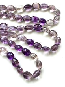 Cuentas Ovaladas de Amatista de 375.00 Quilates, Corte Cóncavo, 1 Hilo, Naturales, para la Elaboración de Joyería Fina - Product Image 4