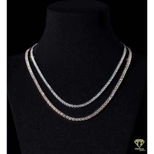 Cadena DE TENIS Iced Out Hip Hop Bling VVS Lab Grown Diamond Hombres y mujeres Cadena cubana Regalo de joyería de plata esterlina 925 - Product Image 3