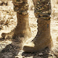 Bottes tactiques Cordura avec système de fermeture rapide, bottes de combat HydroGuard imperméables avec trous d'aération, chaussures de patrouille