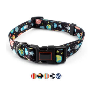Collier de chien réglable en nylon et polyester de luxe de meilleure qualité avec motif d'impression de logo personnalisé fournitures pour animaux de compagnie rubans de caractéristique de rupture - Product Image 1