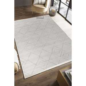 Acacia AK002 Crema Juego de alfombras texturizadas suaves de larga duración Alfombra de área duradera - Product Image 3