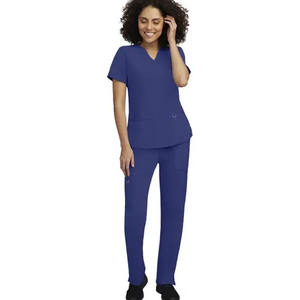 Personalizado Mens Scrub Set Cómodo Hospital Médico Uniformes Cremallera Cuello Ropa de Trabajo con Logo - Product Image 3