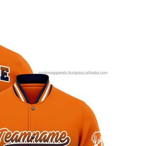 เสื้อแจ็กเก็ตขนสัตว์สำหรับผู้ชายปกคอตั้งปักโลโก้ด้านหน้าสำหรับตกแต่ง - Product Image 4