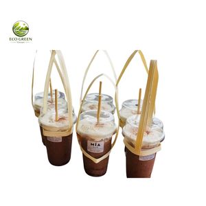 ที่จับแก้วกาแฟทำจากใบไม้ธรรมชาติแบบยั่งยืน ผลิตด้วยมือ เป็นมิตรต่อสิ่งแวดล้อม ใช้เป็นอุปกรณ์เสริมสำหรับแก้วกาแฟ - Product Image 6