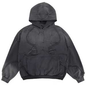 2024 producto de alta calidad 80% Algodón 20% poliéster lavado ácido Sudadera con capucha diseño personalizado invierno mejor Sudadera con capucha para hombres - Product Image 1