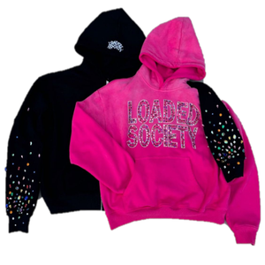 Fabricant personnalisé Sweat à capuche et sweatshirts à capuche en strass graffiti fluorescent de haute qualité avec impression multiple Sweat à capuche réfléchissant - Product Image 1