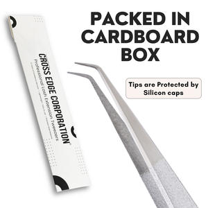 Pince à épiler professionnelle isolée pour extensions de cils, en acier inoxydable, pour volume - Product Image 5