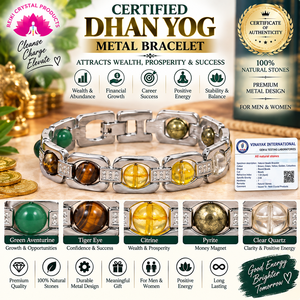 Bracelet Dhan Yog en métal pour la richesse, la prospérité, l'attraction des finances, le succès et l'énergie positive, réglable - Product Image 3