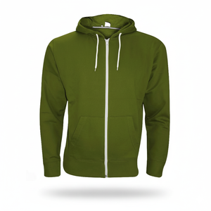 Poids lourd qualité Logo personnalisé 360GSM 100% coton polaire lourde vierge surdimensionné grande taille hommes fermeture éclair dessiner cordes sweats à capuche - Product Image 1