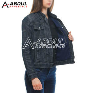 แจ็คเก็ตยีนส์ผู้หญิง ดีไซน์ทันสมัย แจ็คเก็ตยีนส์ลำลองสำหรับผู้หญิง เหมาะสำหรับใส่ทำงาน ไปโรงเรียน และใส่ในวันหยุดสุดสัปดาห์ - Product Image 4