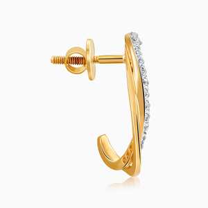 Diana J-Hoop Pendientes de diamantes 14K/18k Oro y oro rosa Estilo religioso de moda Rodio/Chapado en oro con piedra principal de perla - Product Image 5