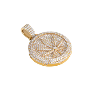 Lujo 14K oro redondo Hip Hop encanto colgante Moissanite diamante para hombres y mujeres bodas fiestas regalos - Product Image 2