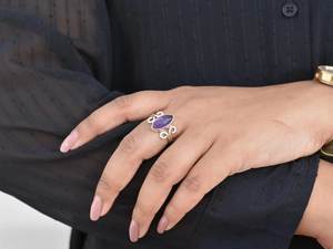 Stackable 925 Solid Sterling Silver Marquise Cut Amethyst Ring Factory Wholesale Bulk Handmade Jewelry <b>for</b> Women - Product Image 2