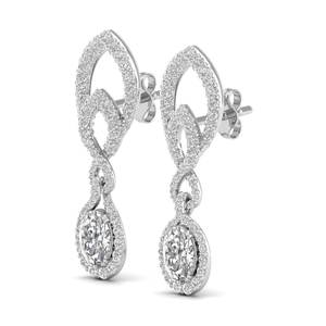 ต่างหูเพชรทรงรี 4.2 กะรัต ผลิตในห้องปฏิบัติการ เงินแท้ 925 ยี่ห้อ REYES ลดราคาพิเศษ สำหรับผู้หญิง เครื่องประดับหรูหราสำหรับงานแต่งงาน - Product Image 3