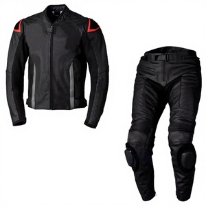 Traje de cuero de dos piezas de carreras de automóviles de talla grande personalizado equipo de protección resistente a la abrasión a prueba de viento para motociclistas de calle motocicleta - Product Image 1