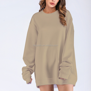 Sweat à capuche en molleton de coton surdimensionné à épaules tombantes brodé professionnel OEM pour femmes Logo personnalisé pour streetwear d'hiver - Product Image 5