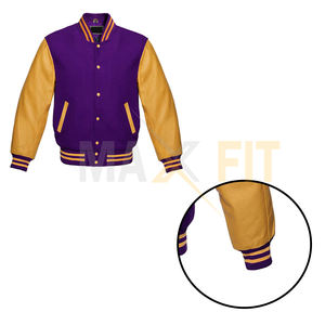 Chaqueta Bomber de béisbol Varsity 2024, el mejor diseño, Mangas de cuero genuino, cuerpo de lana, equipo, chaqueta de MAXFIT ENTERPRISES - Product Image 4