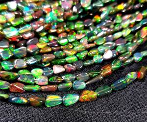 Statemen Natural Multi <b>Fire</b> Ethiopian <b>Opal</b> Gemstone Smooth <b>Fire</b> <b>Opal</b> Beaded <b>Necklace</b> Art Deco Size Tumbled Shaped <b>Opal</b> <b>Necklace</b> - Product Image 4