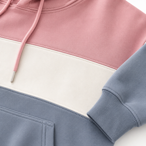 Sudadera con Capucha para Mujer, Diseño Color Block, Mezcla de Algodón y Felpa, con Bolsillo y Logotipo Bordado en la Parte Delantera, Ropa Casual de Invierno - Product Image 4