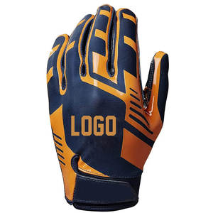 Gants d'entraînement en cuir respirants de haute qualité, à doigts entiers, avec fermeture auto-agrippante, hautement recommandés pour le football américain - Product Image 2