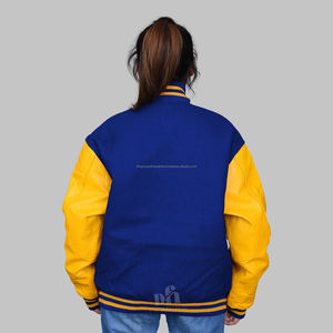 Chaqueta Varsity de alta calidad para hombre, Mangas de cuero bordadas, chaqueta Varsity Letterman de béisbol personalizada - Product Image 4