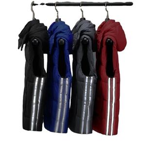 Chaleco informal de invierno a prueba de viento para hombre, chaleco sin mangas con cuello levantado, diseño de carga para exteriores con patrón sólido de talla grande - Product Image 4