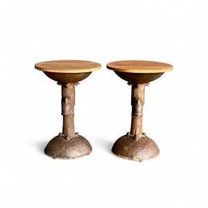 Industrial Design Iron and Wooden FTD <b>Stool</b> for Home Office Use - Product Image 4