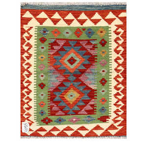 Tapis Kilim d'Afghanistan Maimana 85 x 66 cm, produit d'art mural - Product Image 1