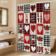 Custom Printed Shower Shower <b>Curtain</b> for Bathroom Waterproof Polyester <b>with</b> <b>Hooks</b> - Product Image 5