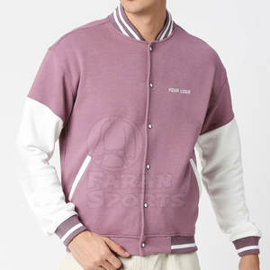 Meilleure vente hommes 100% coton Letterman veste coupe-vent nouveau Style col montant à la mode vêtements d'hiver - Product Image 1