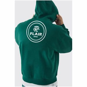 เสื้อฮู้ดซิปผู้ชาย ผ้าฝ้ายออร์แกนิค 100% คุณภาพสูง หนานุ่ม ทรงโอเวอร์ไซส์ สไตล์สตรีทแวร์ ลายเรียบ ปักลูกปัด สำหรับฤดูหนาว - Product Image 4