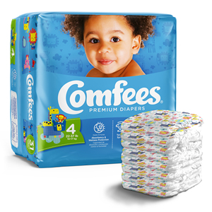 Comfees Baby Diapers Size 4 31 pcs (x4) Disposable Baby Diapers. (22 - 37 Lbs) - Product Image 4