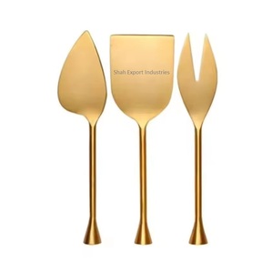 ชุดมีดหั่นชีสโลหะอุปกรณ์หั่นเนยพร้อมก้านทองเหลือง - Product Image 2