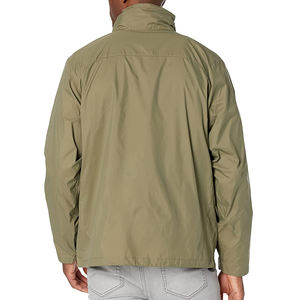 Chaqueta Cortavientos 100% Original de Nailon con 3 Bolsillos, Resistente al Agua, Cortavientos, Cuello Alto, Cierre de Cremallera, Transpirable e Impermeable - Product Image 3