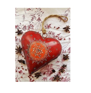 Multiple Painted Heart Shape Designs Best Customized Size for Hanging Use Perfect Home Indoor and Christmas Decor - Product Image 1
