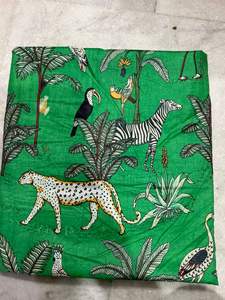 Tissu en coton cambriqué léger, écologique et biologique, imprimé au bloc, motif animalier indien doux, pour filles, garçons, rideaux et artisanat - Product Image 5