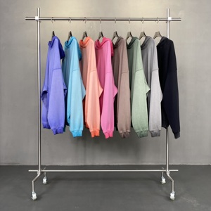 Sweat à capuche personnalisé 100% coton lavé à l'acide surdimensionné vierge éponge poids lourd vintage sweats pulls à capuche pour hommes boxy stone - Product Image 1