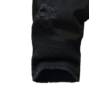 Personalizado de los hombres de gran tamaño Bermudas Streetwear Oem rasgado desgastado bordado Denim Jean Pantalones cortos de algodón para hombres Pantalones cortos para hombres OEM - Product Image 6