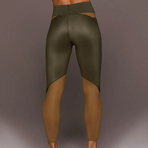 Shorts de Yoga de Cintura Alta para Mujer de Pakistán, Leggings de Color Sólido de Spandex/Nailon con Cierre Elástico en la Cintura - Product Image 2