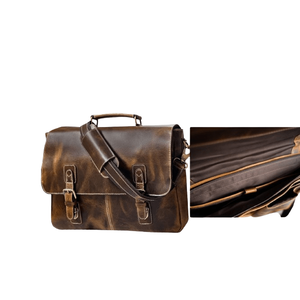 Premium Unisex Handbag Customized Genuine Leather <b>Laptop</b> Bag with Multi-Function Pockets for Office Travel and Everyday Use - Product Image 3