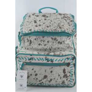 Sac à dos bohème antivol en cuir de vachette véritable, imprimé vintage, tendance, inspiré du sport, pour femmes, étudiantes, usage quotidien - Product Image 1