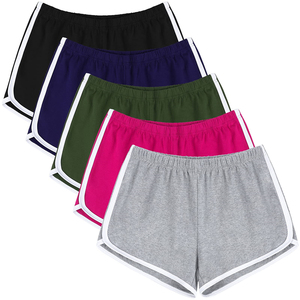 2025 personnalisé femmes Yoga Compression Shorts mi décontracté sport été couleur unie Stretch coton séchage rapide respirant élastique - Product Image 2