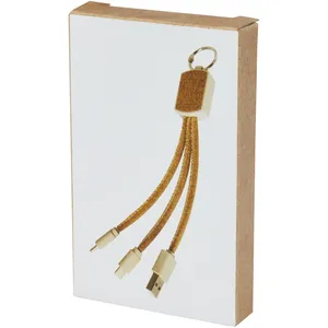 Câble de charge 3-en-1 Bates Cork Sustainable Gadgets : gestion efficace des câbles et accessoires - Product Image 2