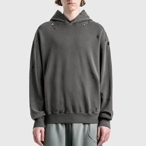 Streetwear lourd de haute qualité lavage à l'acide sweats à capuche pour hommes sur mesure Vintage en détresse sweats en coton lavé - Product Image 1