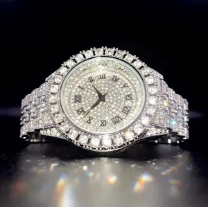 Premium Quality White Iced Out Mossinate Diamond <b>Watch</b> with Stainless Steel <b>for</b> Mens and <b>Womens</b> Available <b>for</b> Affordable Price - Product Image 1