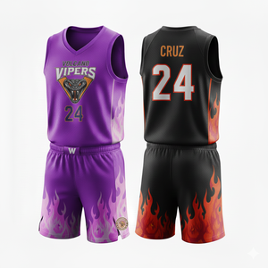 Tenues de basket-ball personnalisées unisexes pour adultes avec nom d'équipe et logos, 100% polyester, impression par sublimation, respirantes, séchage rapide - Product Image 6