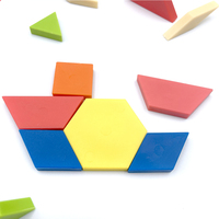 125 Buah TPR + PP Plastik Lembut Bentuk Geometris Puzzle Pola Padat Set Blok 6 Bentuk 6 Warna 5-7 Tahun Mainan Edukasi